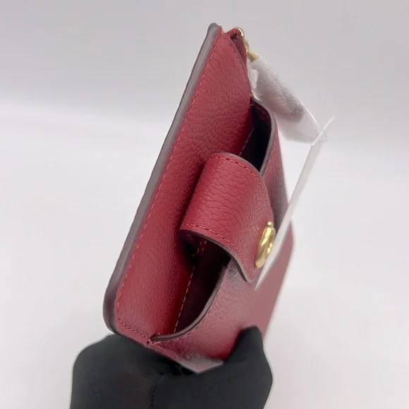 Coach CJ866 Essential Phone Wallet Brass/Enamel Red - Picture 5 of 14